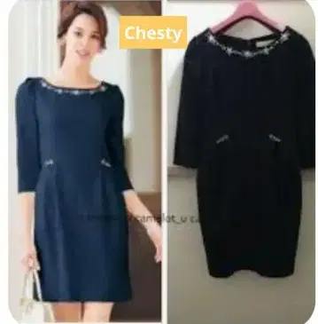 Chesty 체스티 자수 비쥬 부착 원피스 포멀