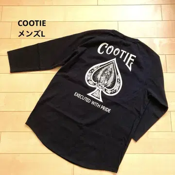 COOTIE 쿠티 블랙 7부 소매 티셔츠 남성용 L