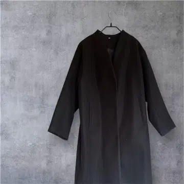 노카라 롱 코트 블랙