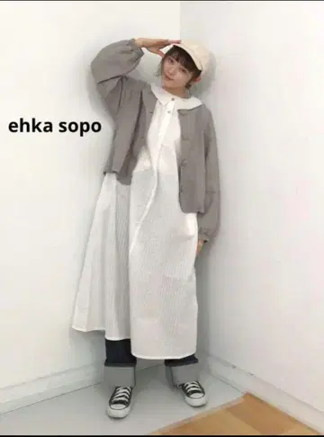 ehka sopo x 하시시타 미요시 콜라보 롱 원피스