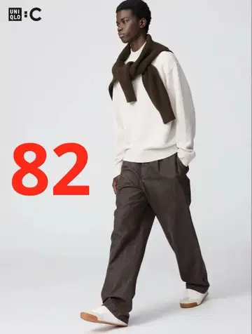 미사용 새상품 UNIQLO 턱 스트레이트 데님 팬츠 82