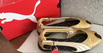 PUMA 자리아J 로우 골드 화이트 23cm