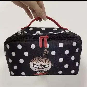 MOOMIN 리틀 미 무민 물방울 패턴 박스형 백 파우치 여행 가방