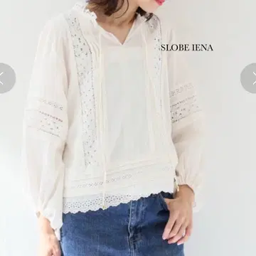 SLOBE IENA 레이스 블라우스 코튼