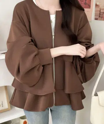 노카라 자켓 프릴