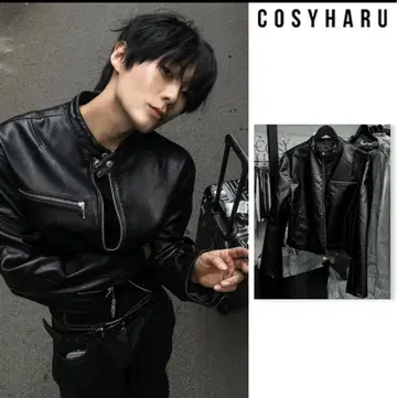 COSYHARUTwo of Premium CropLeatherJacket
