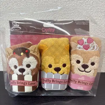 S488 더피&프렌즈 미니 타월 3개 세트 디즈니 DISNEY