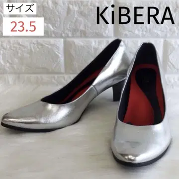 KiBERA 비너스 핏 미들 힐 펌프스 일본제 하트 인솔 실버