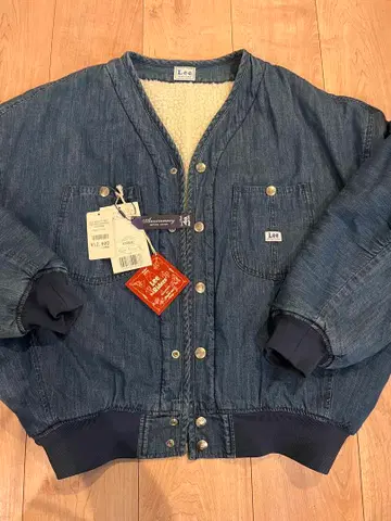 택 포함 새상품 Lee 보아 데님 자켓 화이트 리버서블