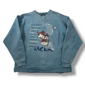 90s 태즈매니안 데빌 USA제 맨투맨 페이드 구제 의류 빈티지