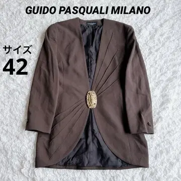 레어 [ GUIDO PASQUALI ] 브로치 노카라 자켓 빅사이즈