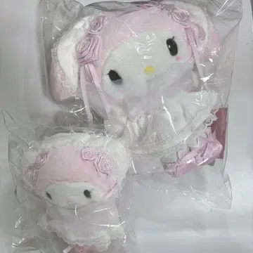 화이트 프릴 마이멜로디 봉제 인형 세트