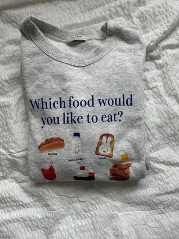 미피 후드 프린트 스웨트