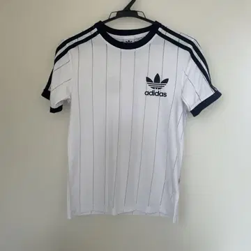 adidas 스트라이프 화이트 셔츠
