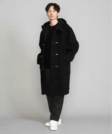 BEAUTY&YOUTH 컷 파일 더플 코트 L