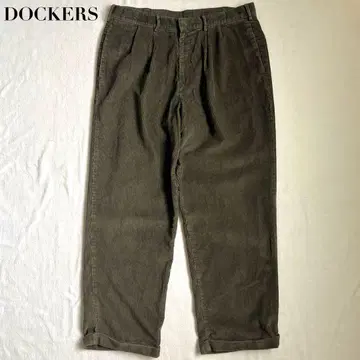 DOCKERS RECODE 코듀로이 팬츠 짙은 녹색 다커스 W35