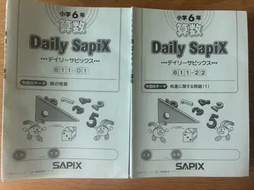 데일리 사피엑스 초등학교 6학년 산수 문제집