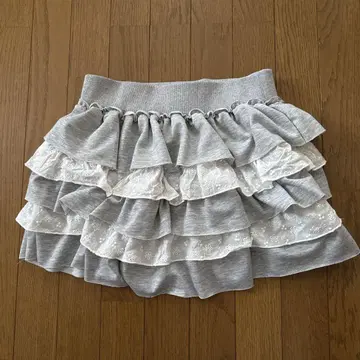 CIAOPANIC 맨투맨 레이스 티어드 미니 스커트