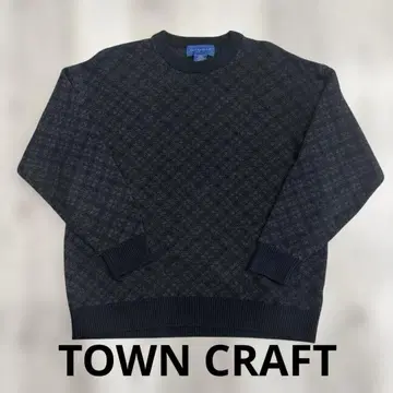정통 빈티지 80s 90s TOWN CRAFT 올 패턴 스웨터 L