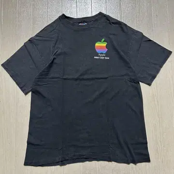 90s Apple 기업 티셔츠 페이드 Hanes Beefy-T