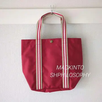 MACKINTO SHPHILOSOPHY 나일론 트윌 미니 토트 레드