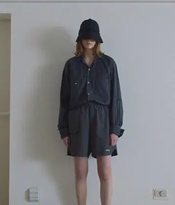 초레어 sunsea shrinkage cotton big shirt