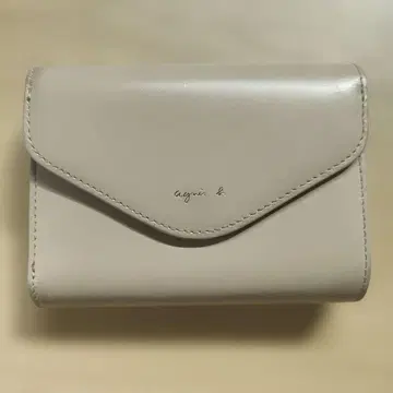 agnes b. 접이식 지갑 베이지