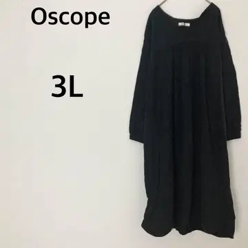 Oscope 니트 원피스 [3L] 롱 기장 캐주얼 빅 사이즈