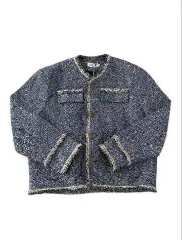 blue laxury tweed jacket