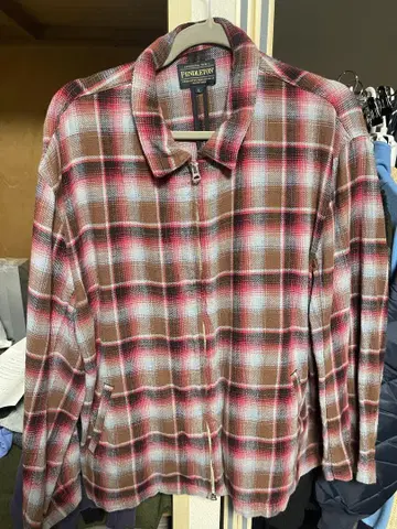 Pendleton 체크 무늬 집업 자켓 L