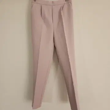 Alma Design 얇은 핑크 슬랙스 허리밴딩 컬러 팬츠 M