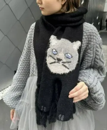 Candy Stripper LAZY CAT KNIT 머플러