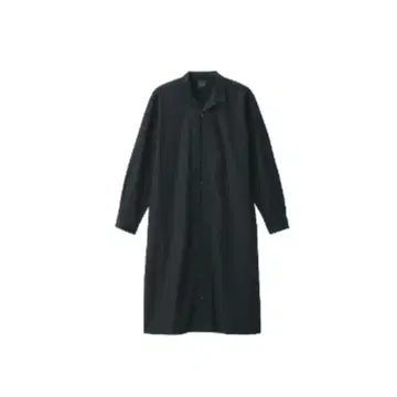 무인양품 나무 열매에서 만든 카포크 혼방 롱 기장 오버 셔츠