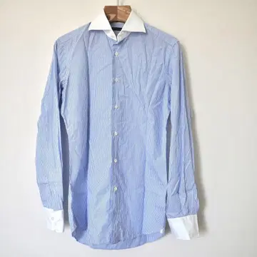 아자부 테일러 드레스 셔츠 클레릭 스트라이프 슬림