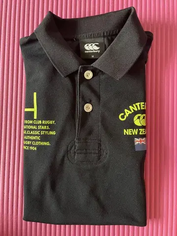 Canterbury 뉴질랜드 피케 셔츠 M 블랙