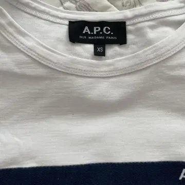 A.P.C. 스트라이프 T셔츠 XS 화이트/네이비