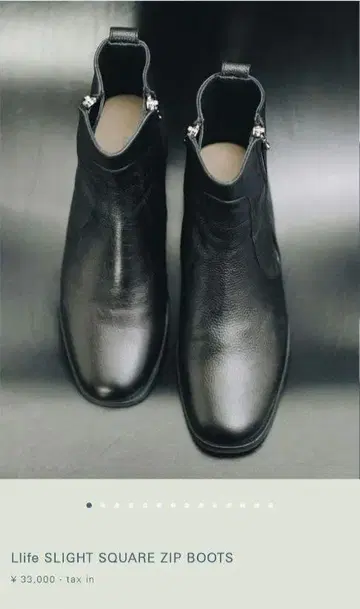 [ Llife ] SLIGHT SQUARE ZIP BOOTS 42