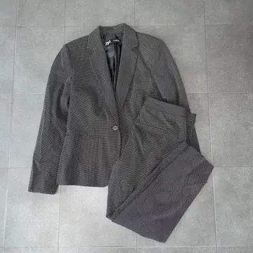 ZARA 셋업 수트 블랙 도트 M 출퇴근 입학식 졸업식 행사 깔끔한