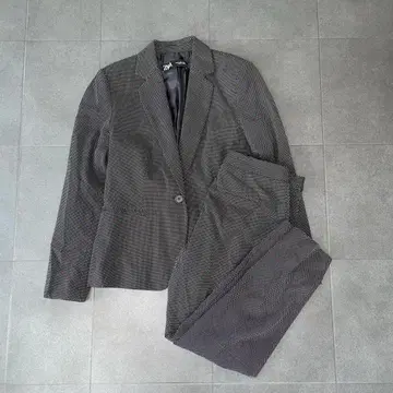 ZARA 셋업 수트 블랙 도트 M 출퇴근 입학식 졸업식 행사 깔끔한