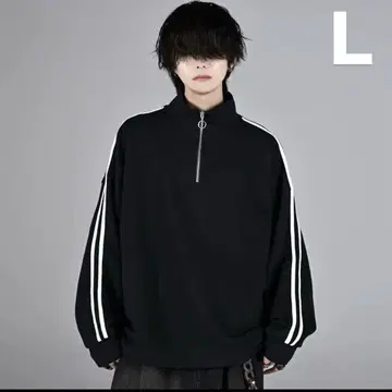 ADRER 헤비웨이트 링 하프 지퍼 롱 T