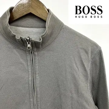 상태 HUGO BOSS 리버서블 집업 니트 후드티 그레이 M