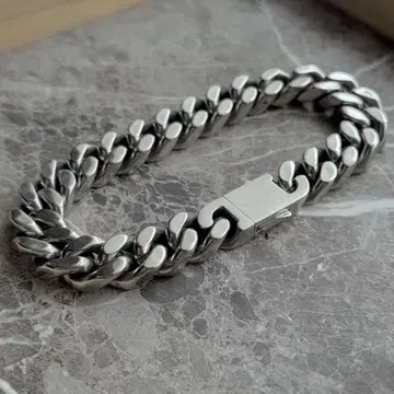 순수 티타늄 싱글 키헤이 팔찌 23cm 15mm 새상품 각인 포함