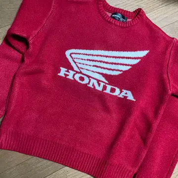 [ HONDA / 혼다 ] 별주 로고 자카드 크루넥 니트 상의 공식