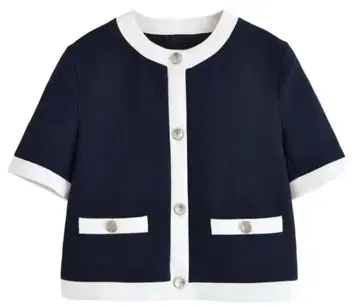 ZARA 대비 트리밍 숏 슬리브 블레이저 자켓 노아
