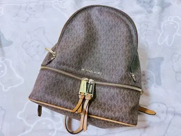 MICHAEL KORS 브라운 백팩 MK 패턴