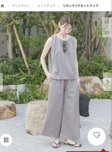 새상품 린넨 라이크 셋업 ITEMS URBAN RESEARCH