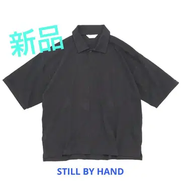 미사용 새상품! STILL BY HAND 티셔츠 피케 셔츠 블랙