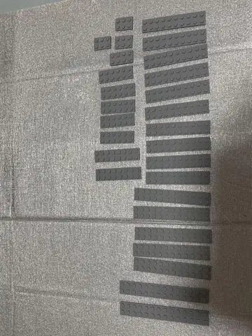 LEGO 얇은 회색 플레이트 세트