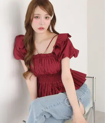 2way 페플럼 플리츠 블라우스