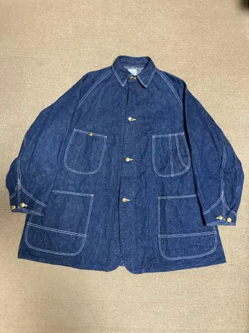 orslow 루즈핏 데님 커버올 오어슬로우